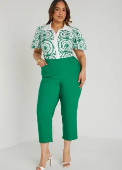 New Ashley Stewart Millennium Cropped Twill Pants