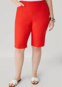 Hot Ashley Stewart Millennium High Rise Bermuda Shorts