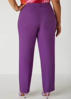 Fashion Ashley Stewart Millennium Stretch Twill Pants Purple Magic