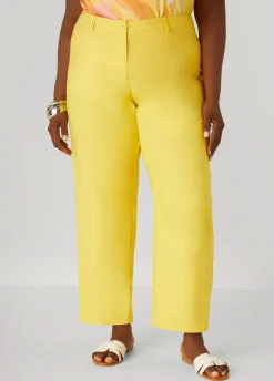 Best Ashley Stewart Millennium Twill Trousers Maize