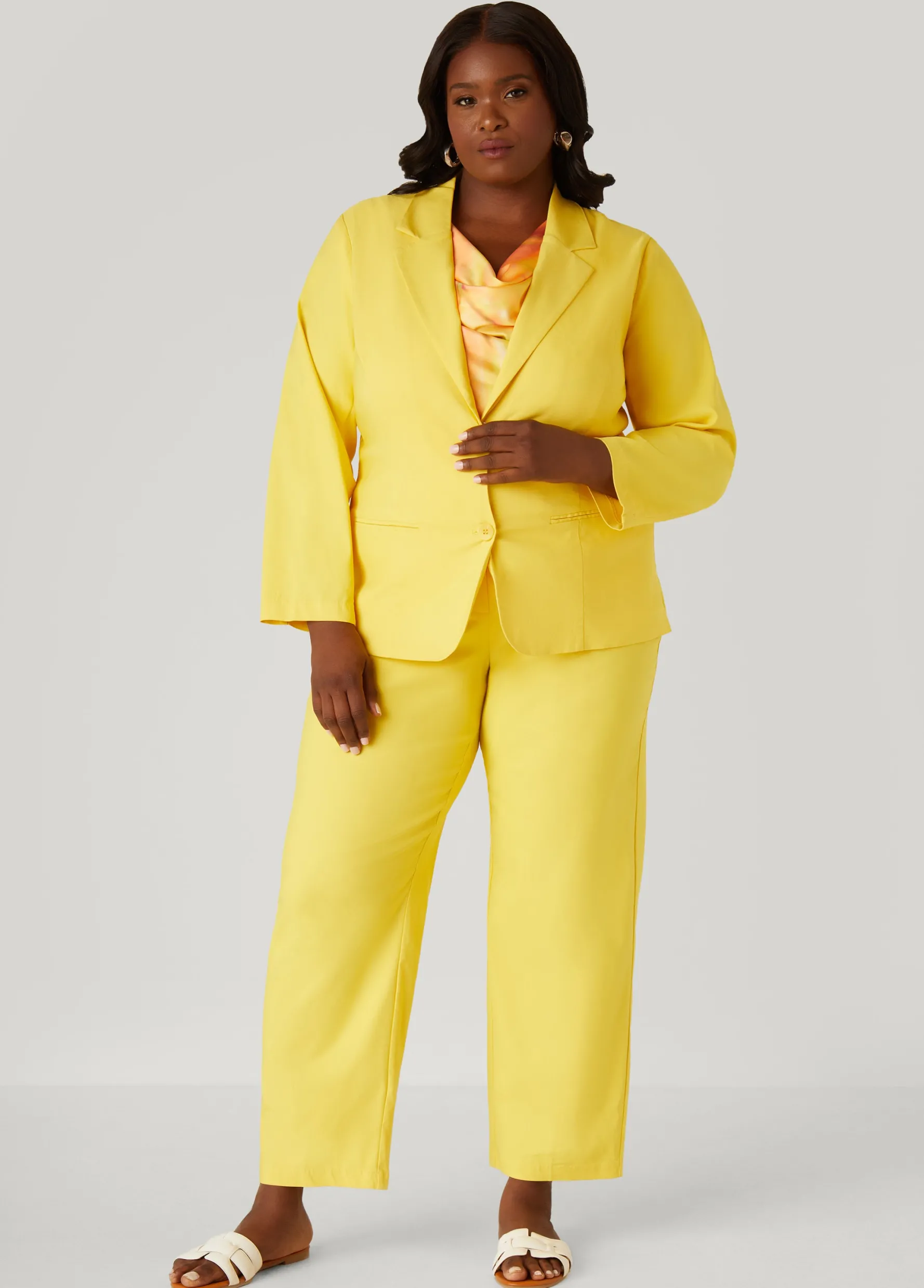 Best Ashley Stewart Millennium Twill Trousers Maize