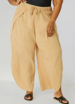 Outlet Ashley Stewart Nicole Miller Cover Up Pants Tan