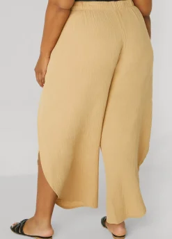 Outlet Ashley Stewart Nicole Miller Cover Up Pants Tan