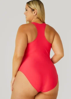 Online Ashley Stewart Nicole Miller Swimsuit Fuchsia