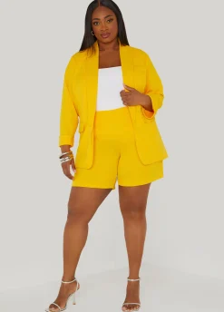 Discount Ashley Stewart Open Front Cuffed Blazer