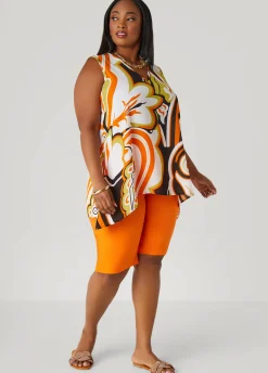 Hot Ashley Stewart Paisley Print V Neck Blouse Multi