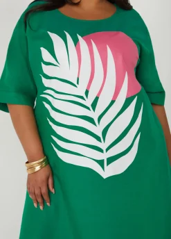 Best Ashley Stewart Palm Print Dress Amazon