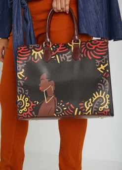 Best Ashley Stewart Pardon My Fro™ Harlem Tote Black