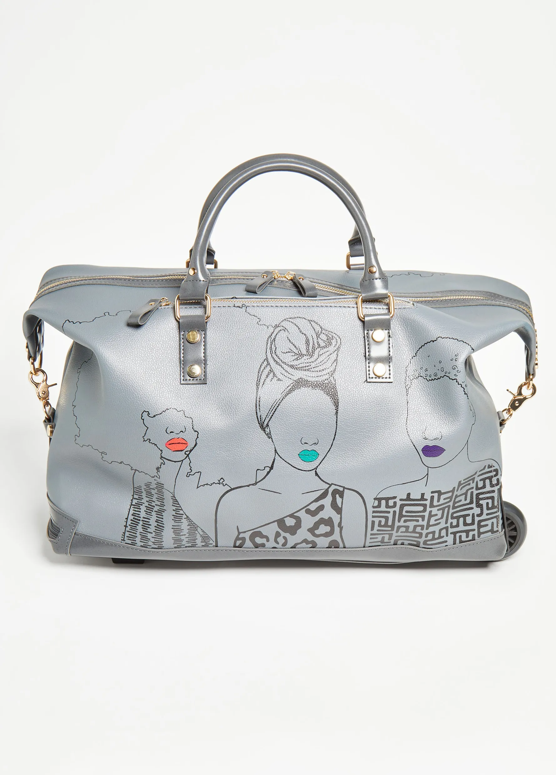 Discount Ashley Stewart Pardon My Fro™ Mahogany Roller Bag Grey