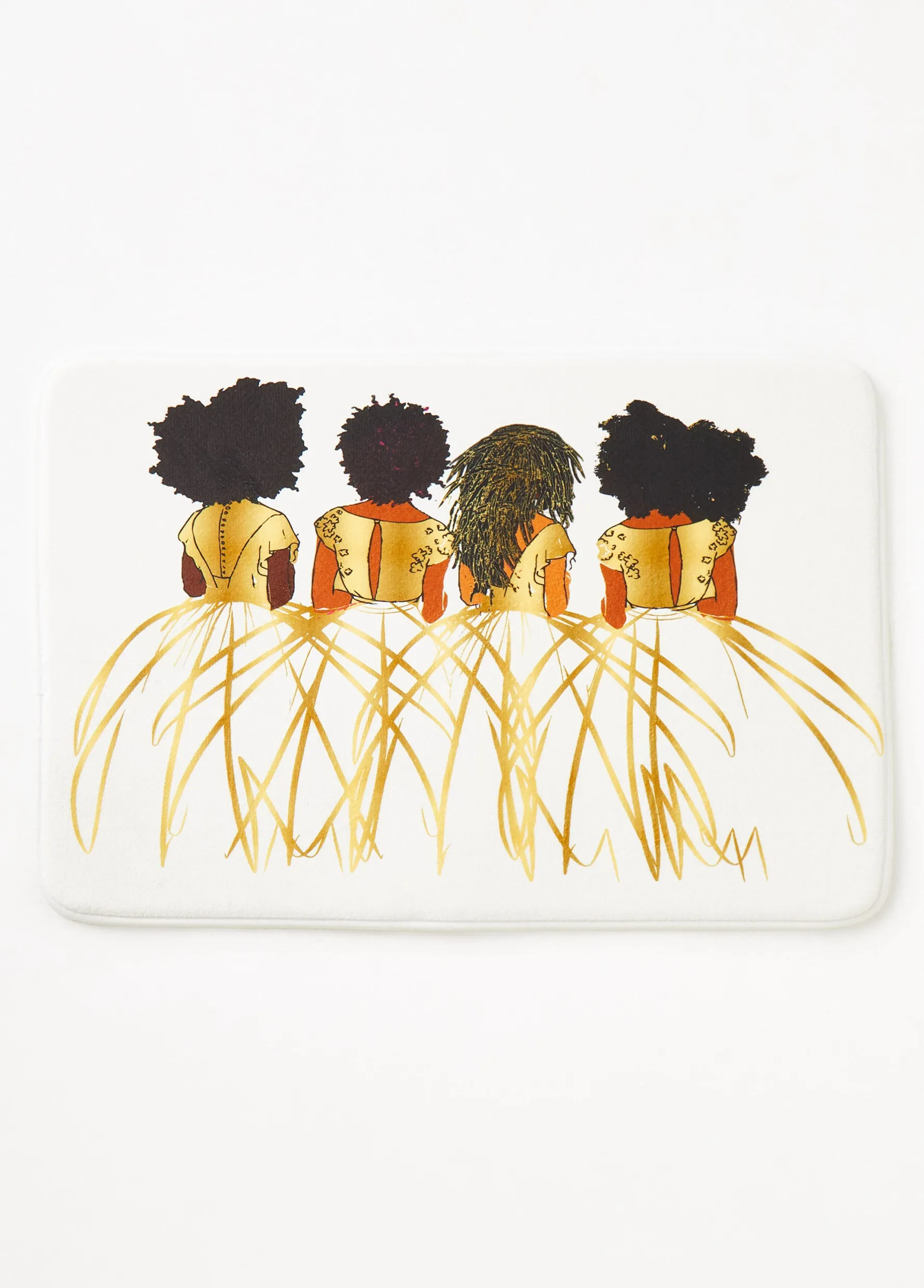 Discount Ashley Stewart Pardon My Fro™ Royal Bath Mat White