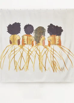 Discount Ashley Stewart Pardon My Fro™ Royal Shower Curtain White