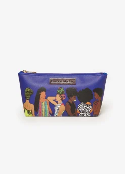 Best Ashley Stewart Pardon My Fro™ Squad Cosmetic Bag Blue