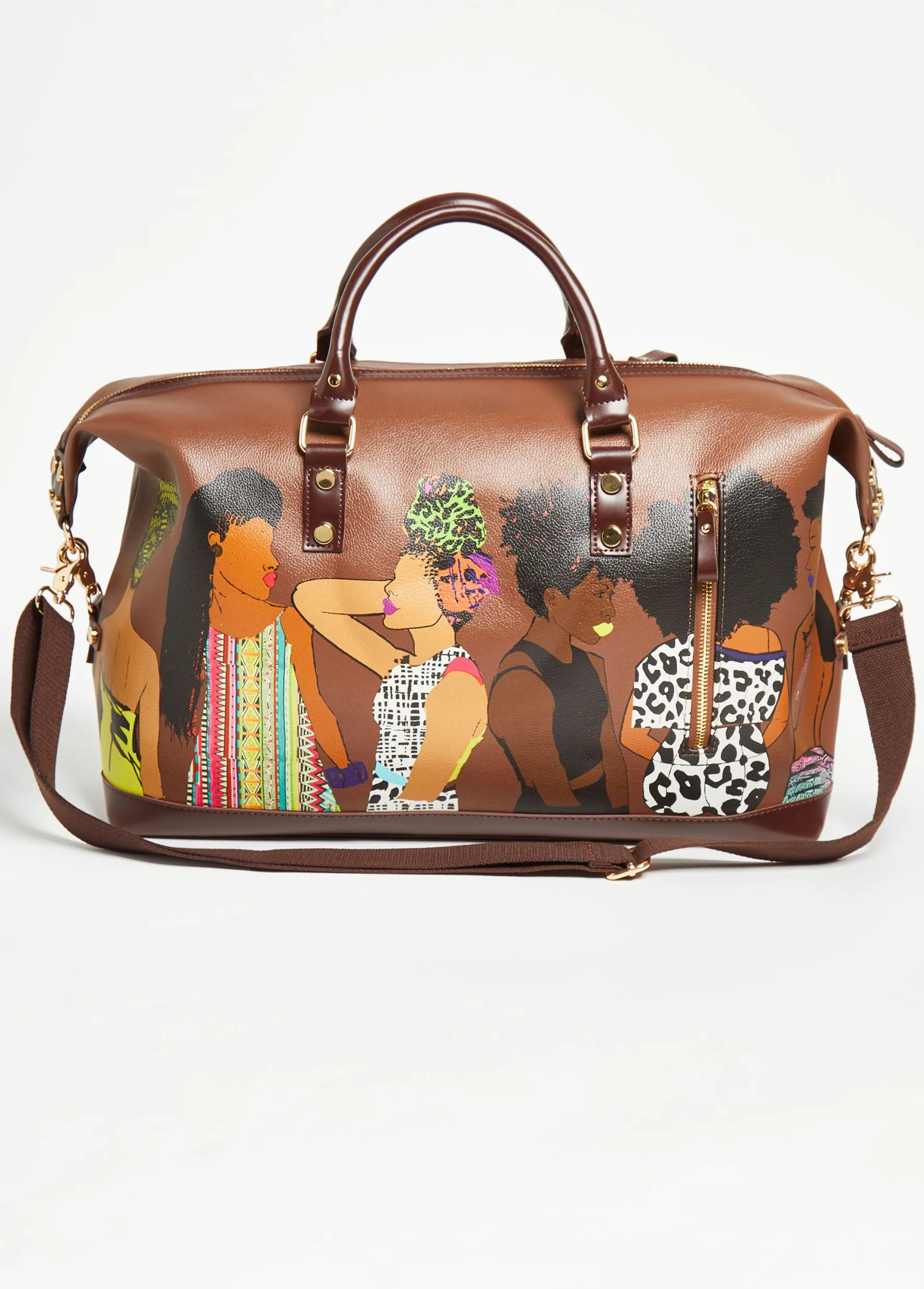 Sale Ashley Stewart Pardon My Fro™ Squad Travel Bag Espresso