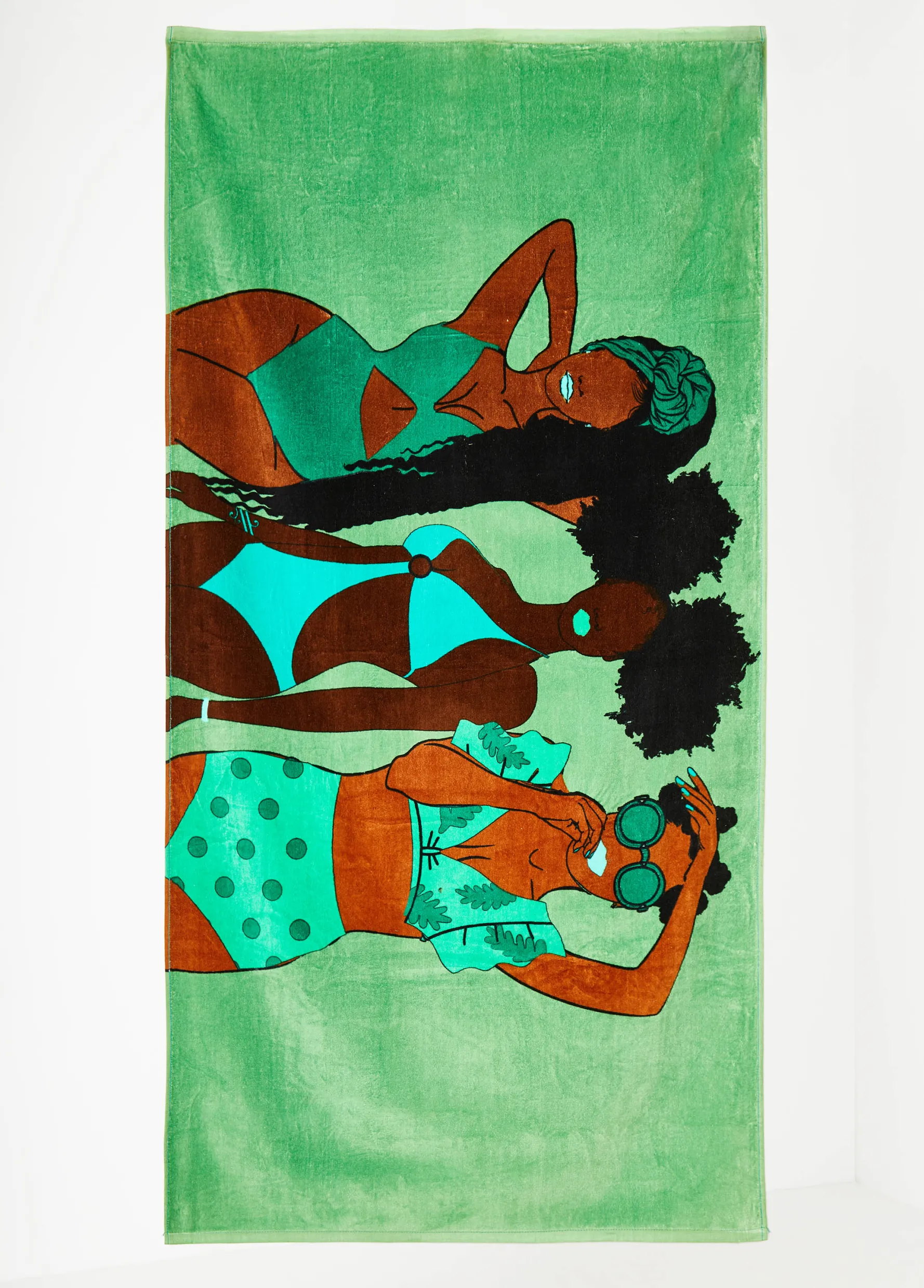 Fashion Ashley Stewart Pardon My Fro™ Summer Beach Towel Green
