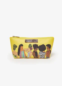 Discount Ashley Stewart Pardon My Fro™ The Squad Cosmetic Bag Yellow