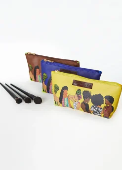 Discount Ashley Stewart Pardon My Fro™ The Squad Cosmetic Bag Yellow