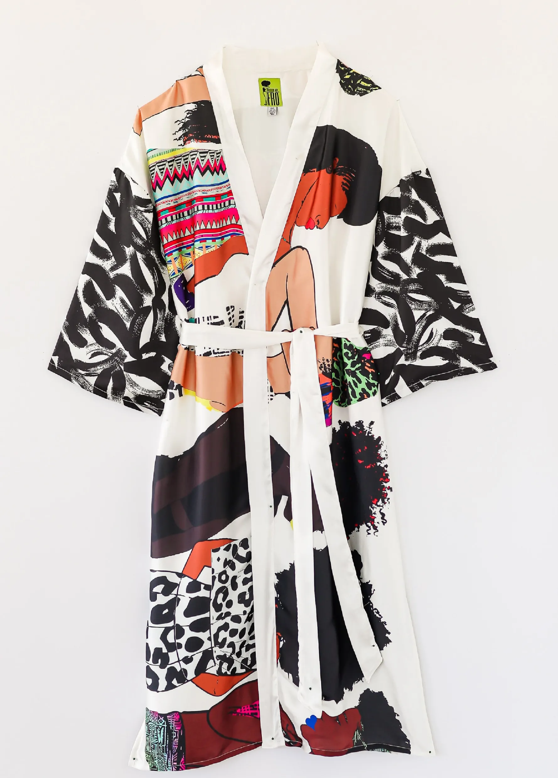 Fashion Ashley Stewart Pardon My Fro™ The Squad Kimono Black