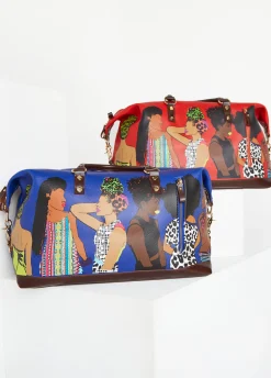Fashion Ashley Stewart Pardon My Fro™ The Squad Travel Bag Blue