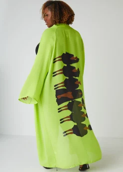 Hot Ashley Stewart Pardon My Fro™ Tribe Duster Lime Green