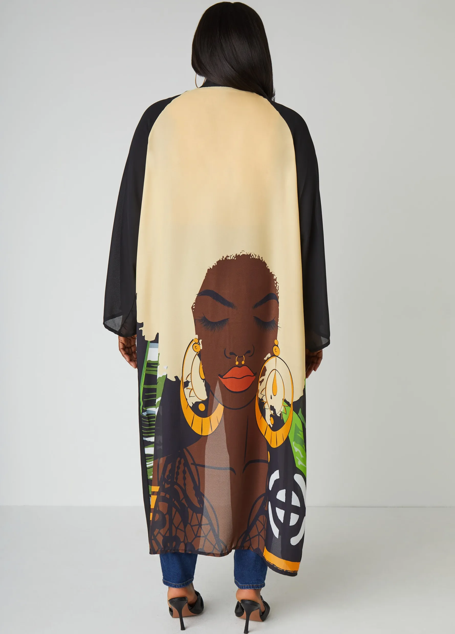 Discount Ashley Stewart Pardon My Fro™ Ziggy Duster Black