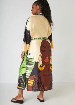 Online Ashley Stewart Pardon My Fro™ Ziggy Kimono Black