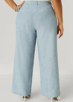 Discount Ashley Stewart Patch Pocket Slub Wide Leg Pants