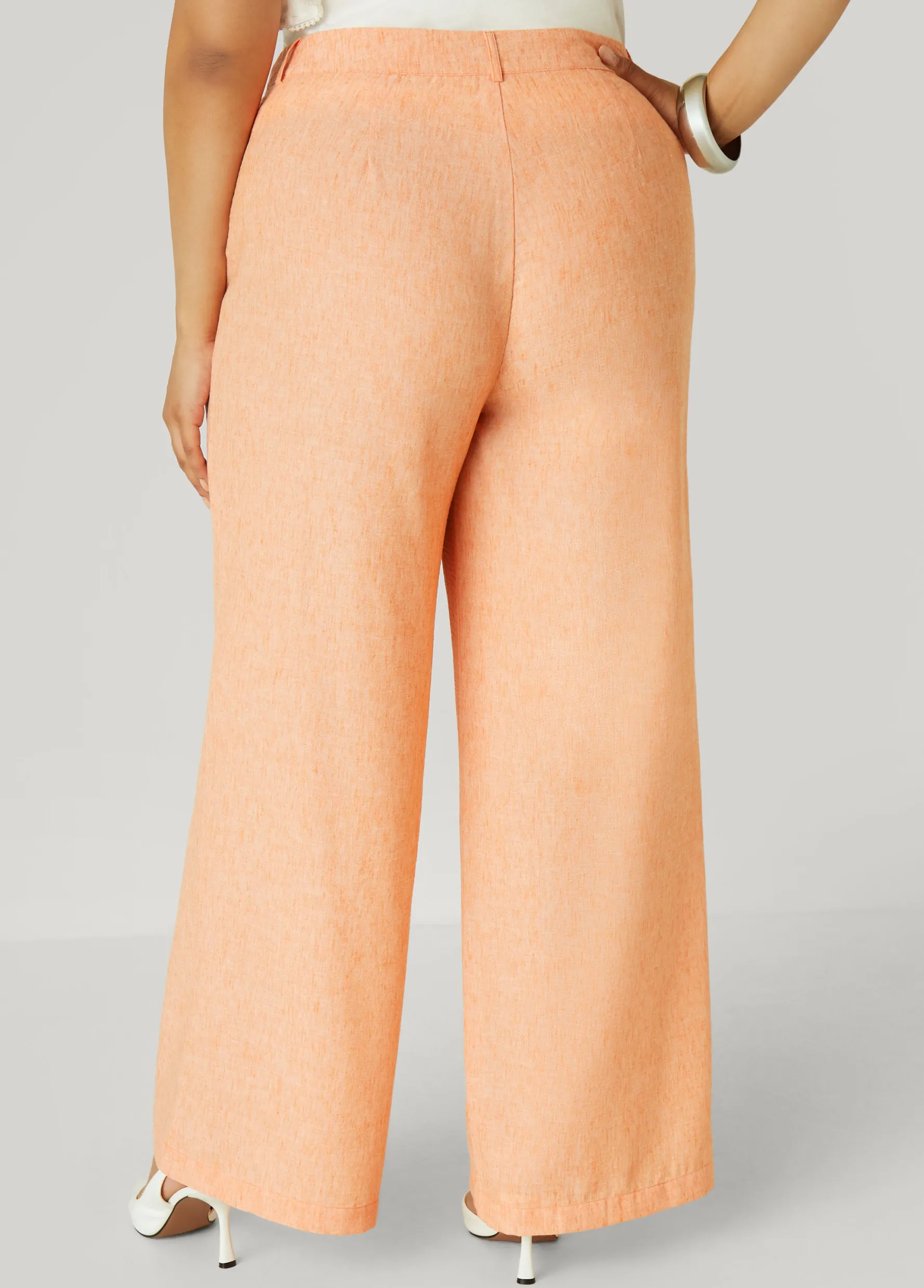 Discount Ashley Stewart Patch Pocket Slub Wide Leg Pants