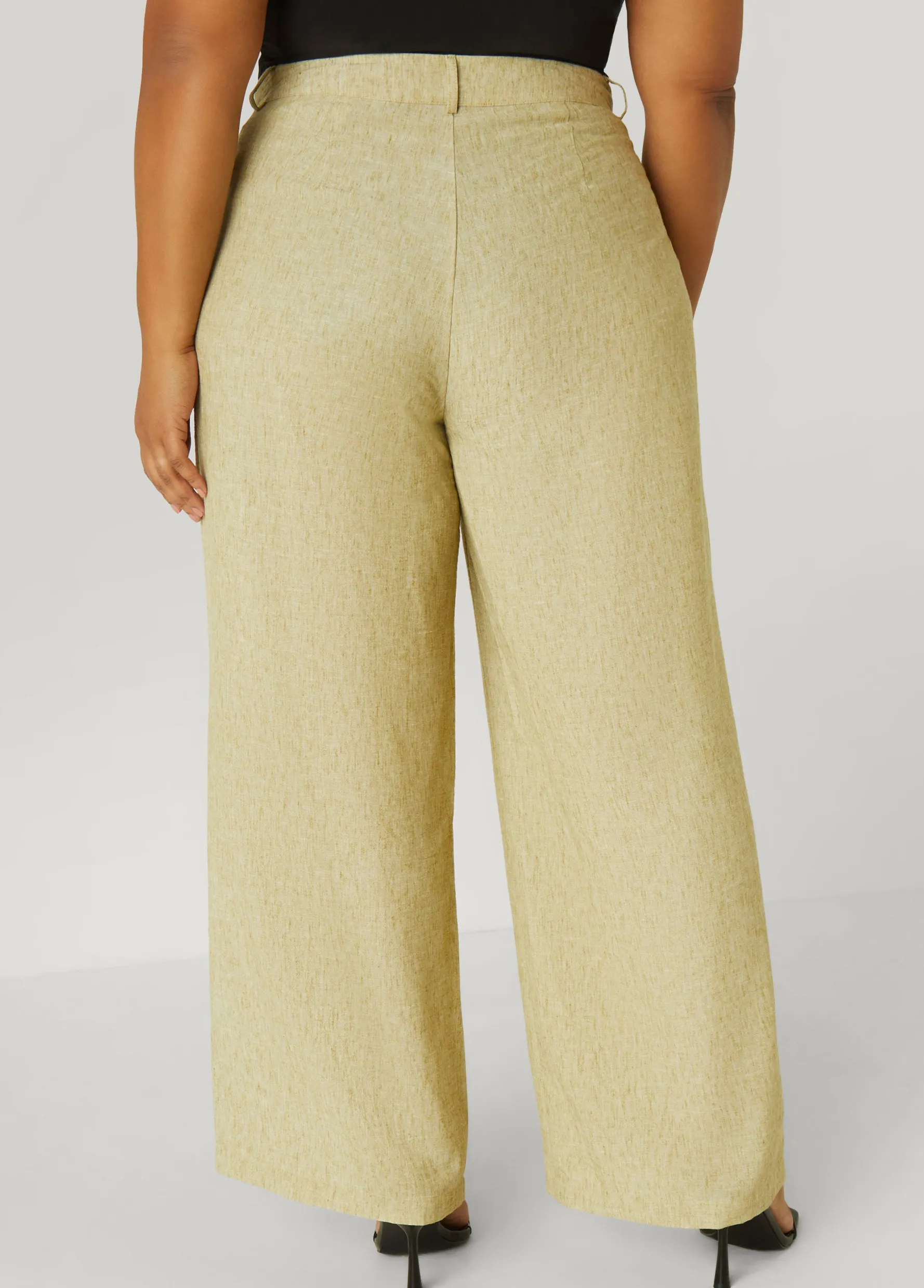 Discount Ashley Stewart Patch Pocket Slub Wide Leg Pants