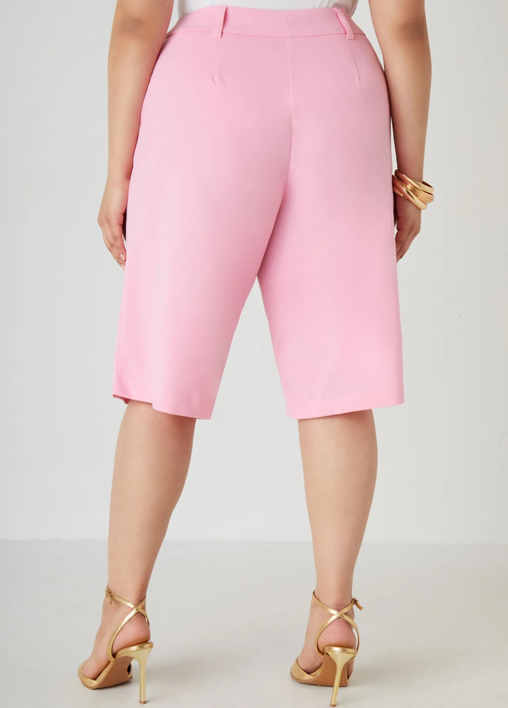 Discount Ashley Stewart Pleated Crepe Shorts
