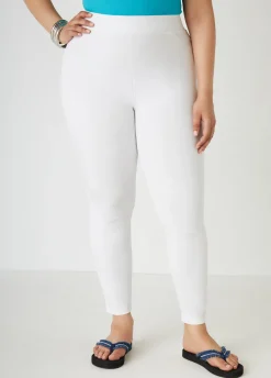 Online Ashley Stewart Ponte Leggings White