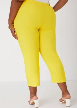 Fashion Ashley Stewart Pull On Mid Rise Capris