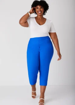 Fashion Ashley Stewart Pull On Mid Rise Capris