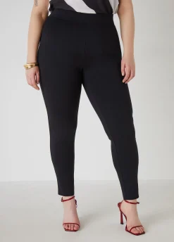 Fashion Ashley Stewart Pull On Ponte Leggings Black