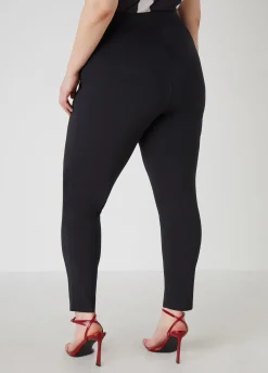 Fashion Ashley Stewart Pull On Ponte Leggings Black