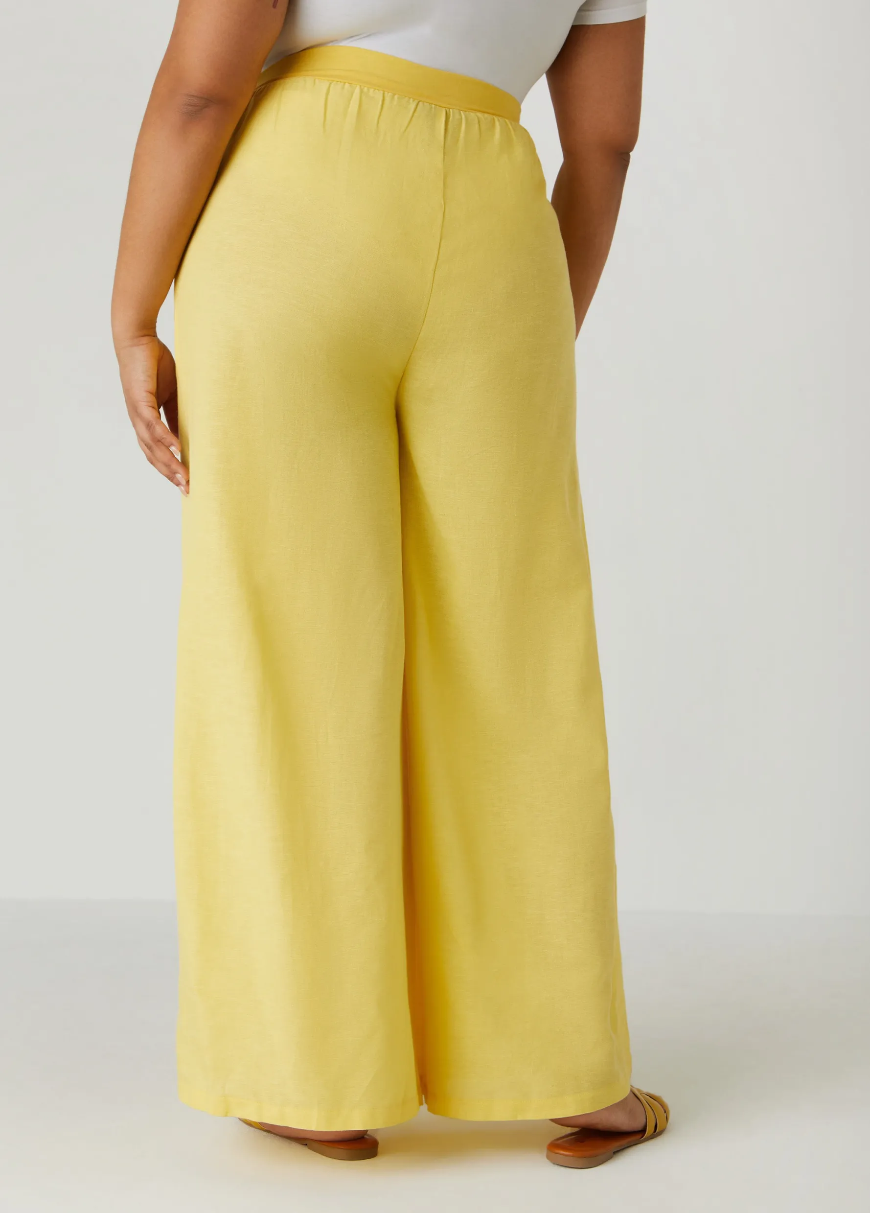 Fashion Ashley Stewart Pull On Wide Leg Pants