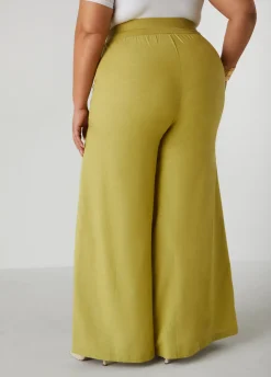 Fashion Ashley Stewart Pull On Wide Leg Pants