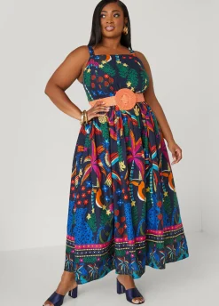 Online Ashley Stewart Raffia Buckle Stretch Belt Exuberance