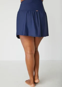 Hot Ashley Stewart Raisins Curve Bravo Skirt Navy
