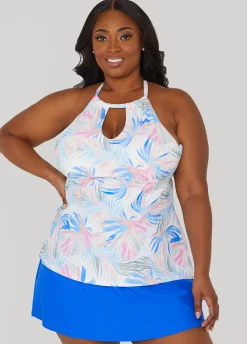 Clearance Ashley Stewart Raisins Curve Rosalie Printed Top White