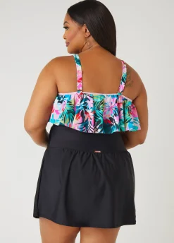 Discount Ashley Stewart Raisins Curve Swim Skirt Black