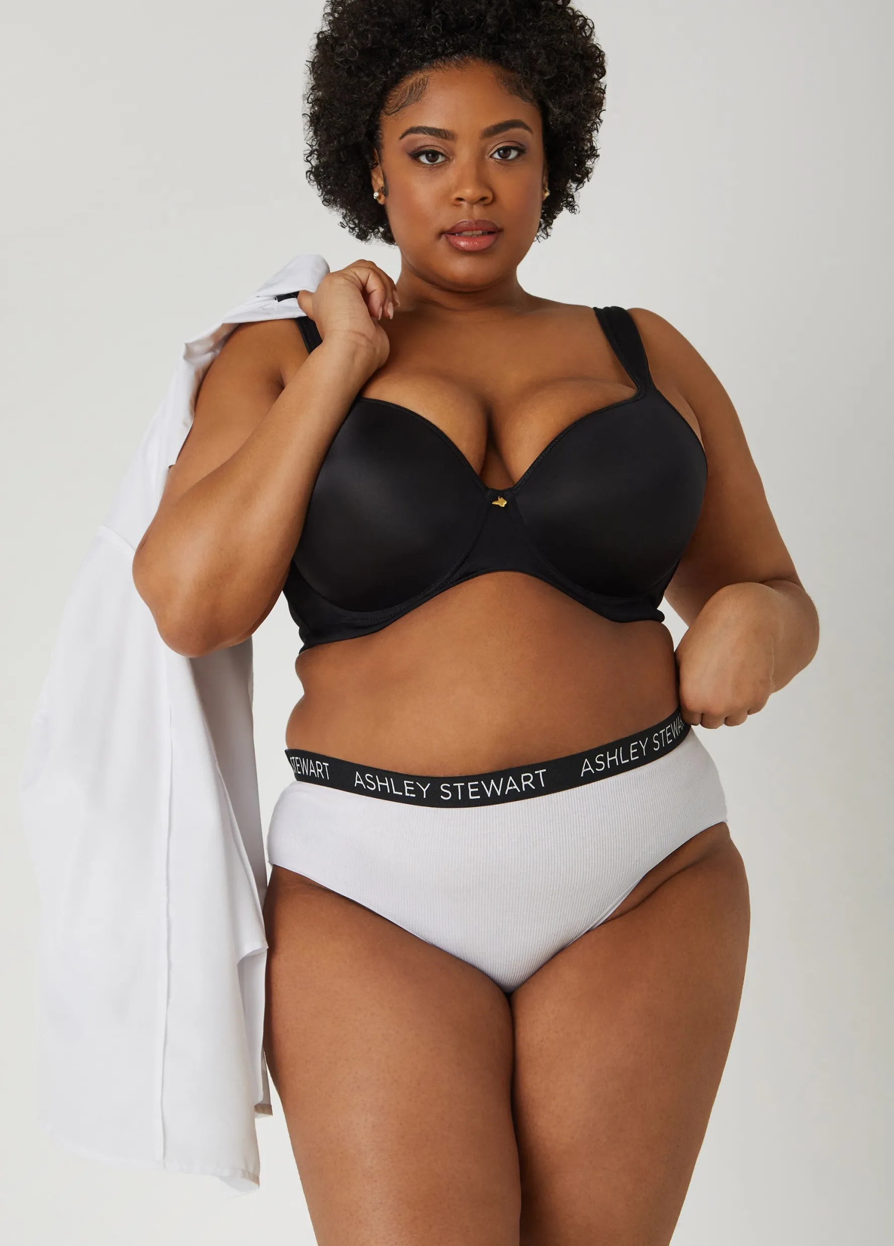 Discount Ashley Stewart Ribbed Hipster Panty