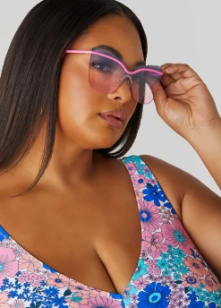 Hot Ashley Stewart Rimless Ombre Sunglasses Multi