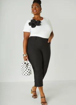 Best Ashley Stewart Rosette Jersey Tee White