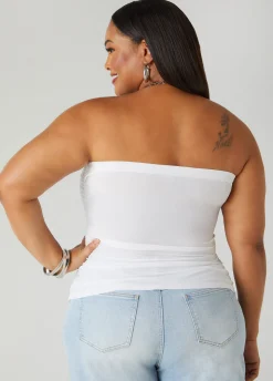 New Ashley Stewart Ruched Tube Top