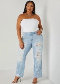 New Ashley Stewart Ruched Tube Top
