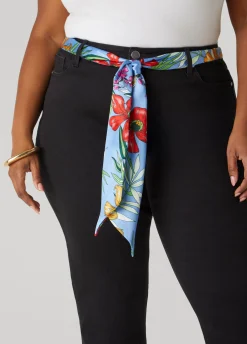Clearance Ashley Stewart Scarf Belt Denim Capris