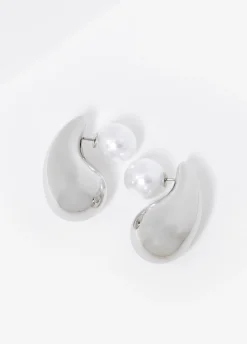 Discount Ashley Stewart Tone Teardrop Earrings Silver