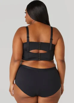 New Ashley Stewart Six Way Convertible Butterfly Bra Black