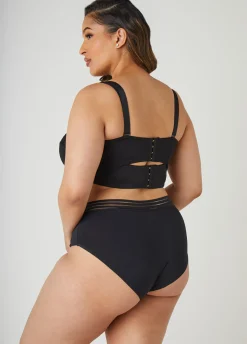 Best Ashley Stewart Six Way Convertible Lace Butterfly Bra Black