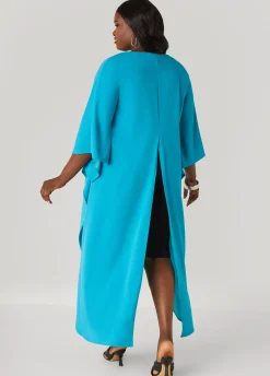 Clearance Ashley Stewart Split Back Hi Low Duster Top